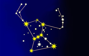 オリオン座を構成する主な星は八つあります