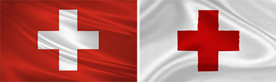 赤十字のマークはスイスの国旗とに似ているのは…